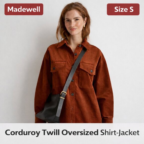 Madewell Tops - SOLD - Corduroy Twill Oversized Shirt-Jacket